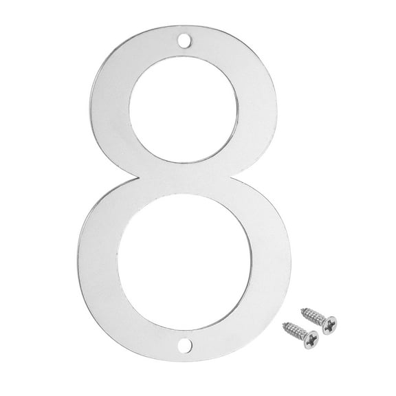 Uxcell 4 Inch 304 Stainless Steel House Number Polishing for Door Mailbox(Number 8)