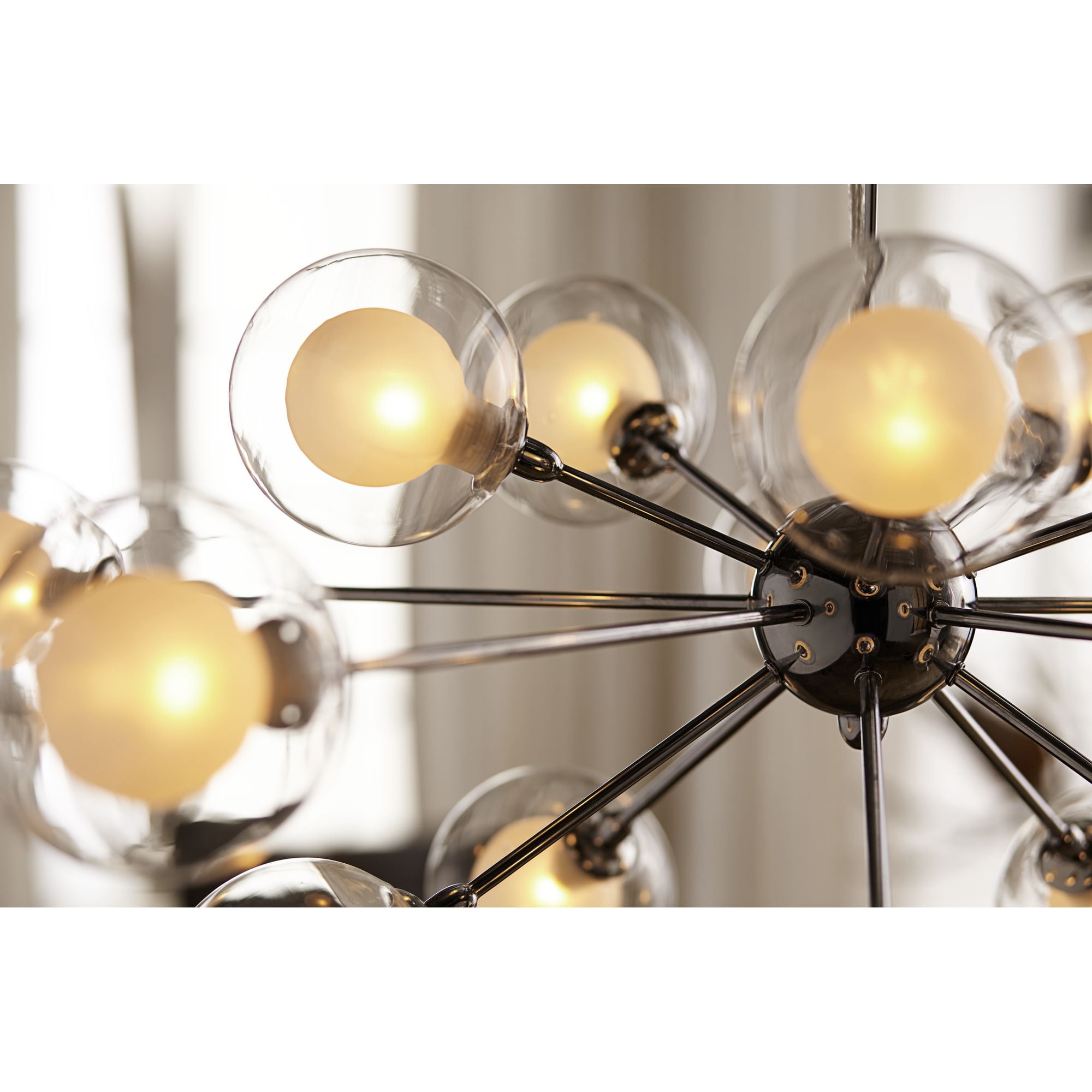 Possini Euro Design Chrome Sputnik Chandelier 30 Wide Mid Century