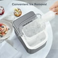thumbnail image 5 of Auseo 26 lbs/24H Countertop Ice Maker Machine, S/L Sizes, 8 Bullet-Shaped Ice in 6 Min, Auto-Cleaning, Grey, 5 of 8