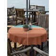 thumbnail image 2 of Outdoor Tablecloths with Umbrella Hole & Zipper, Blue Brown Ombre Round Tablecloth 54 Inch, Modern Abstract Gradient Art Waterproof Table Cloth, Patio/Pool/Picnic Table Covers, 2 of 8