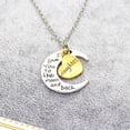 thumbnail image 1 of I You To The Moon And Back Engraved Celestial Pendant Necklace For Sentimental, 1 of 1