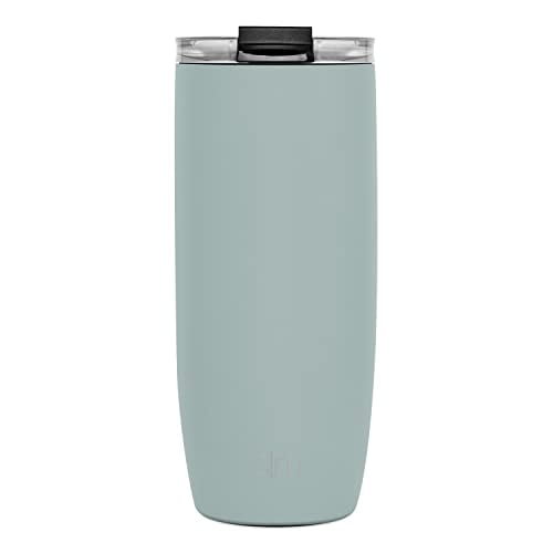 Simple Modern Travel Coffee Mug Tumbler with Clear Flip Lid | Reusable Insulated Stainless Steel Coffee Thermos | Gifts For Men, Women, Mom, Dad | Voyager Collection | 20oz | Sea Glass Sage Simple Modern Taza