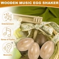 thumbnail image 4 of Uxcell 2 Pcs Wood Egg Shaker Wood Musical Eggs Hand Percussion Shaker Wooden Hand Percussion Instrument for DIY Painting Music Learning Easter Party Performance (Wood Color), 4 of 6