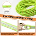 thumbnail image 4 of Rope Harness Safety Lanyard 50FT Fall Protection Vertical Roofing Rope with Grab Snap Hooks Shock Absorber Safety Ropes Tree Climbing Line, 4 of 6
