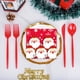 thumbnail image 4 of Servilletas navideñas de Papá Noel | Servilletas de papel navideñas | Paquete de 20 servilletas verdes para cenas festivas | 16,5 x 16,5 cm, decoración ecológica para fiestas, 4 of 5