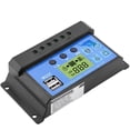 thumbnail image 3 of Charge Controller Regulator, 12V/24V Dual USB Solar Panel Charge Controller, Smart Solar Panel Battery Regulator with LCD Display 10A/20A/30A (YJSS 20, 3 of 5