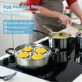 thumbnail image 2 of Egg Poacher Pan Kit, Includes Stainless Steel Pot, 4 Cups, Silicone Brush & Spatula, Rust-less Egg Cooker, Poached Egg Maker, Suitable for Multiple Stove Types, Easy Cleaning, 2 of 5
