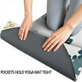 thumbnail image 3 of Colorful Dinosaurs Eggs Leaves Pattern Hot Yoga Mat Towel Non Slip for Hot Yoga - Quick-Drying Yoga Mat Cover with 4 Corner Pockets with Travel Bag - Hot Yoga Towel Non Slip 70"x26", 3 of 6