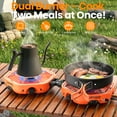 thumbnail image 5 of Diddaport 2 Burner Propane Camping Stove,17000 BTU Portable Folding Camp Stove with Carry Bag,Built-in Igniter,Removable Grates for Camping,Backpacking,Outdoor Cooking, 5 of 9
