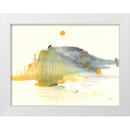 Averinos Melissa 32x25 White Modern Wood Framed Museum Art Print Titled - Golden Isle