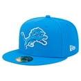 thumbnail image 3 of Men's New Era  Blue Detroit Lions Group Chat 59FIFTY Fitted Hat, 3 of 5