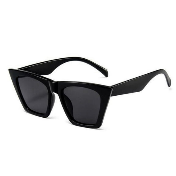 Women's Cateye Trendy Style Black Classic Oversized Square Polarized Sunglasses