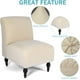 thumbnail image 4 of Funda para silla sin brazos, tela jacquard extraíble, funda de licra elástica para silla sin brazos, protector de muebles para sala de estar, comedor (beige, 1), 4 of 5