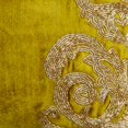 thumbnail image 2 of Throw Pillow Covers, Decorative Lemon Grass 26"x26" (65x65 cm) Throw Pillows For Couch, Velvet Zardozi Embroidery Cushion Cover, Abstract Pattern Baroque Style - Gold Mythology, 2 of 3