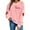 A-Pink, variant on Kctiaxy Red Sweatshirt for Women Fashionable Casual Crewneck Sweatshirt Solid Color Loose Fitting Tops Long Sleeve Hoodless Sweatshirts XS