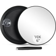 10X Makeup Mirror Magnifying Mirror With Two Suction Cups Makeup Tools Mini Round Mirror Black