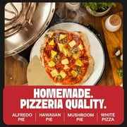 Granitestone PIEZANO 12 Inch Electric Indoor Pizza Oven Heats up to 800˚F, Pizza Maker w/ Ceramic Stone for Crispy Crust Pizza, Cooks in Under 6 Min, Countertop, Heat Control, Slicer & Scraper