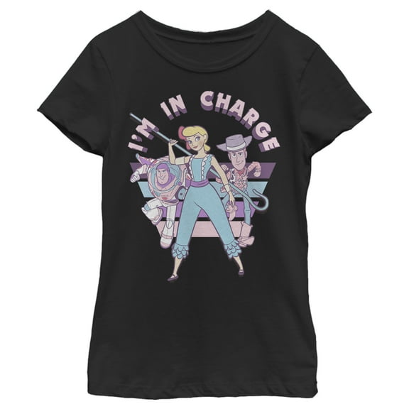 Girl's Toy Story Bo Peep In Charge Graphic Tee Black Medium
