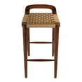 thumbnail image 3 of Butler Specialty Company Luna 30" Wood and Jute Woven Counter Stool - Brown, 3 of 8