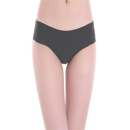 Women Invisible Underwear Thong Cotton Spandex Gas Seamless Crotch BK
