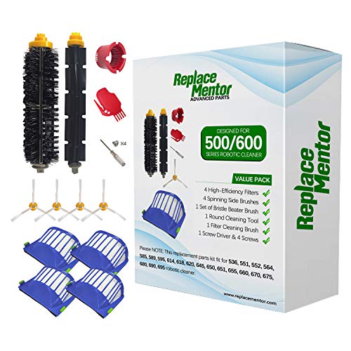 For iRobot Roomba 600 Series 620 630 650 Replacement Vacuum Brush Filter Kit For iRobot Roomba 600 Series 620 630 650 Replacement Vacuum Brush Filter Kit