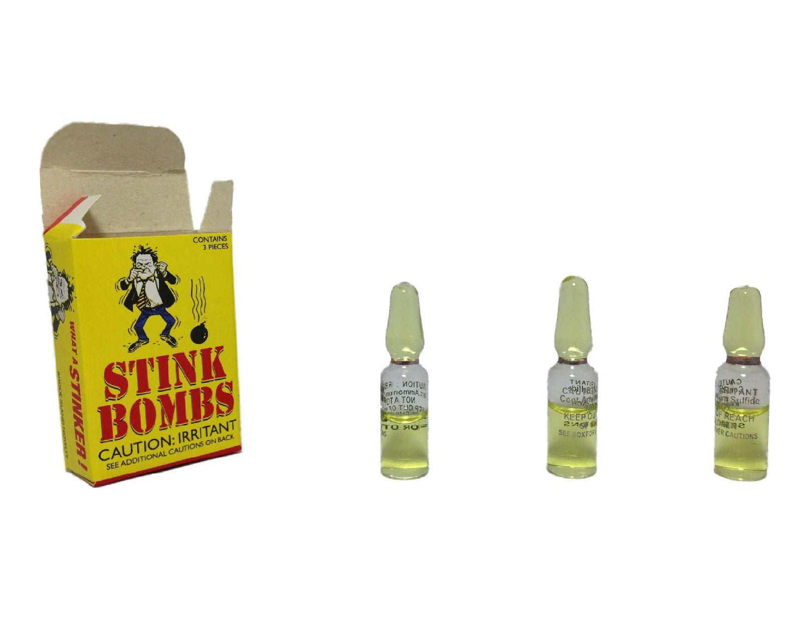 1 CASE OF 36 STINK BOMBS + 3 FART BOMB BAGS ~ COMBO SET