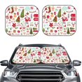 thumbnail image 2 of Daiia Snowflakes Santa Claus Christmas Tree 2PCS Car Windshield Sun Shade, Foldable Sun Shield for Car Front Window, Auto Sun Blocker Visor Protector Universal for Truck SUV Pickup-Medium, 2 of 7