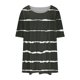 thumbnail image 5 of Tamaño Más Manga Corta Tops para las Mujeres Impreso Manga Corta Sólida Redonda Cuello Plegado Blusa, Poliéster Más Tamaño Superior, Lavado a Mano, 5 of 6