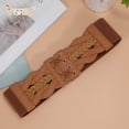 thumbnail image 4 of Women Elastic Wide Dress Belt 50S Stretchy Vintage Waist Cinch Belt, 4 of 9