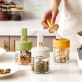 thumbnail image 3 of PP ABS Spice Jar Transparent Sealed Powder Lightweight Durable Leakproof Telescopic Spoon Salt Chicken Powder Bottle Container Accessories Green, 3 of 8