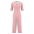 thumbnail image 4 of NMMUED Jumpsuits for Women Casual One Piece Jumpsuits for Women Wide Leg Jumpsuits for Women One Piece Jumpsuits for Women Summer Jumpsuit, Pink M, 4 of 5