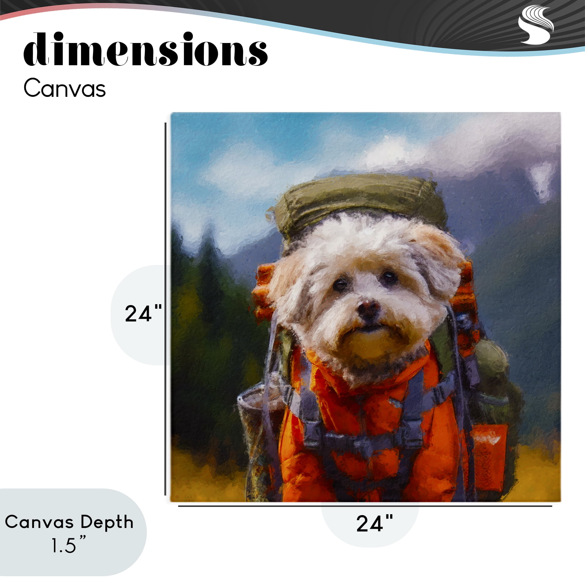 Stupell Industries Adventuring Hiker Dog Canvas Wall Art, design by Sean Parnell