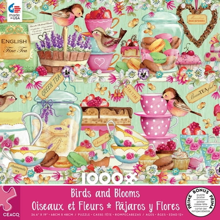 Ceaco - Birds and Bloom Tea and Tweets - 1000 Piece Jigsaw Puzzle
