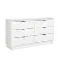 thumbnail image 6 of Prepac Simply Modern Dresser, White Dresser for Bedroom, Chest of Drawers with 6 Drawers 52.5" W x 29.5" H x 16" D, WDBR-1806-1, 6 of 9