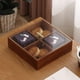 thumbnail image 3 of Caja de dulces, bandeja de frutas para el hogar, mesa de café de la sala de estar, bandeja de nueces, caja de dulces de almacenamiento de frutas secas de madera maciza de doble capa, 3 of 5