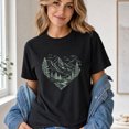 thumbnail image 3 of Jollimate Mountain Heart T-Shirt, Outdoor Nature Landscape Graphic Tee, Women's Shirt, 3 of 6