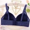 thumbnail image 5 of Bigersell Plus Size Tshirt Bra in Clearance Women's Bra Soild Wire Underwear Bra Everyday Comfortable Breathable Bra Underwear Bralette Bra Style F-614 Dark Blue XXL, 5 of 5