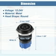 thumbnail image 5 of Unique Bargains 2pcs 16mm Car Interior Momentary Push Button Switch Round Start Button SPST 1NO AC 12-24V Blue Light, 5 of 6