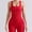 Red, variant on Youpwaven Women's Yoga Outfits Workout Rompers with Removable Padded Bras - Summer Casual Crossback Stretch Overalls One Piece Atheletic Running Jumpsuit, Size S-L