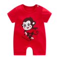 thumbnail image 1 of Pelele para recién nacidos, ropa de bebé, novedad de verano, ropa de dibujos animados de escalada de manga corta para bebés y niñas, monos de algodón para niños pequeños Red9M Gao Jinjia LED, 1 of 2