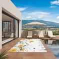 thumbnail image 2 of Spring Flowers Outdoor Rug 4x6 Ft, Non Slip Washable Area Rug, Watercolor Botanical Eucalyptus Leaves Patio Rugs Carpet Runner, Large Floor Mat for Indoor/Outdoor Deck Porch Camping, 2 of 8