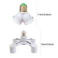 thumbnail image 3 of E26 E27 7 6 5 4 3 in 1 LED Light Bulbs Socket Adapter Splitter, Standard Lamp Holder Base Converter for Home Commercial, 3 of 9