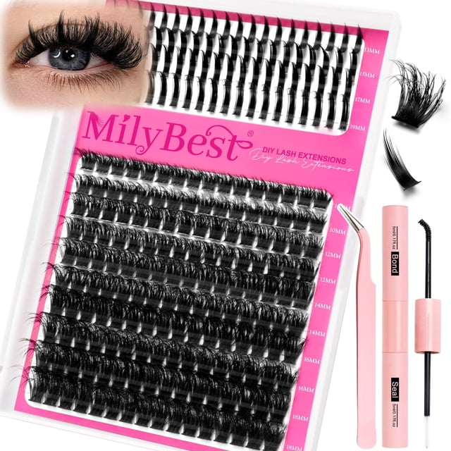 Kit de racimos de pestañas MilyBest Manga 100D Spiky Volume