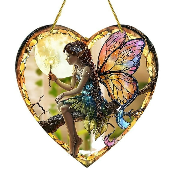 Birdeem Attrape-Nuit Magique Pendentif de Décoration de Jardin Extérieur en Verre Acrylique Coloré