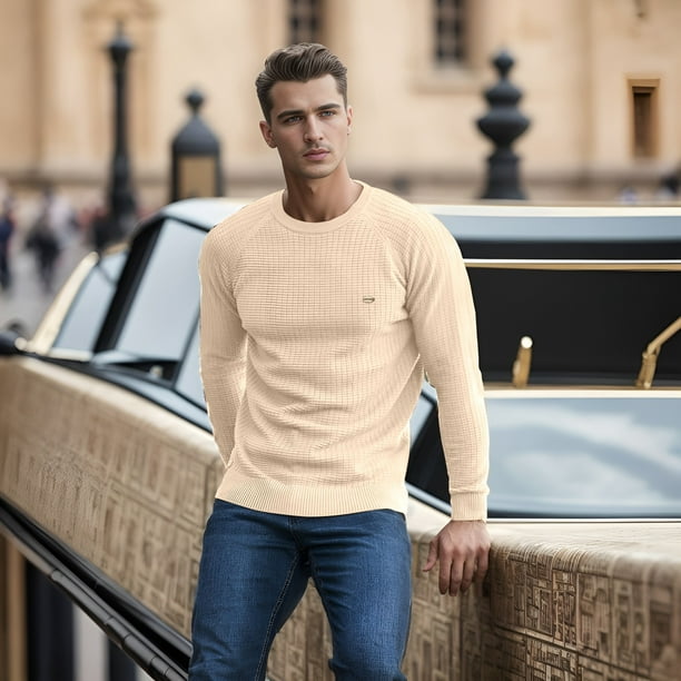 Sueter beige hombre new arrivals