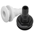 thumbnail image 4 of Boat Water Drain Scupper ABS 3/4in Black Through Hull Connector Hose Coupling Drain Outlet Replacement Hardware, 4 of 7