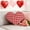 Rouge, G, variante sur Coussin en Peluche en Forme de Cœur 11,8 X 7,8 Po, Coussin Décoratif Doux et Confortable pour la Saint-Valentin, Décor Romantique pour Sofa, Chambre et Fêtes, Cadeaux de la Saint-Valentin