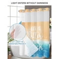 thumbnail image 4 of No Hook Cloth Fabric Shower Curtain with Snap in Liner, Blue Coastal Waterproof Shower Curtains Set with See Through Top Window, Life Is Better At The Beach Beach Bath Curtains Shower 48"x72", 4 of 6