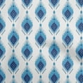 thumbnail image 1 of oneOone Velvet Medium Blue Fabric Asian Ikat Dress Material Fabric Print Fabric By The Yard 58 Inch Wide-6866, 1 of 4