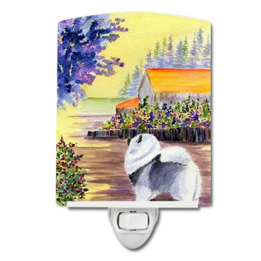 Caroline's Treasures SS8452CNL Keeshond Ceramic Night Light, 6x4x3", multicolor